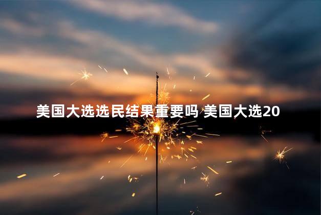 美国大选选民结果重要吗 美国大选2020华人